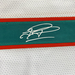 Framed Facsimile Autographed Tua Tagovailoa 35x39 Miami White Reprint Laser Auto Football Jersey (ONLINE ORDER ONLY)