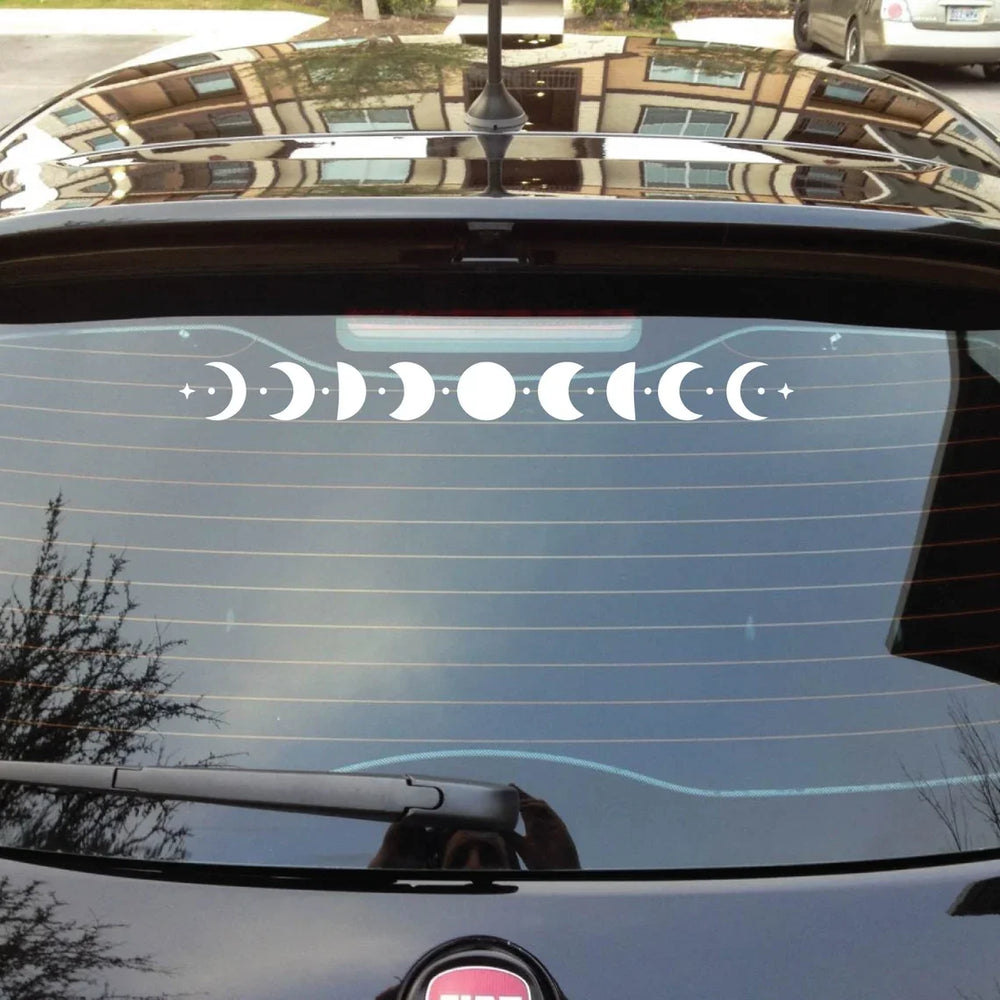 50CM Car Sticker Moon Phase Line Row Stars Rear Glass Mystery Witch Stickers Windshield Banner Decoration Vinyl Decals (ONLINE ORDER ONLY)