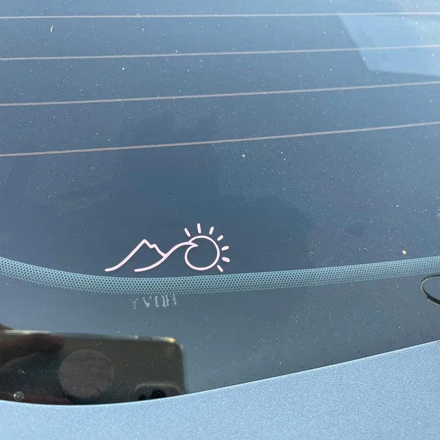 Mount And Sun Car Stickers Sunrise Decorative Style Vinyl Decals For Audi A3 8P, Tesla Model 3, BMW E46, Kia (ONLINE ORDER ONLY)