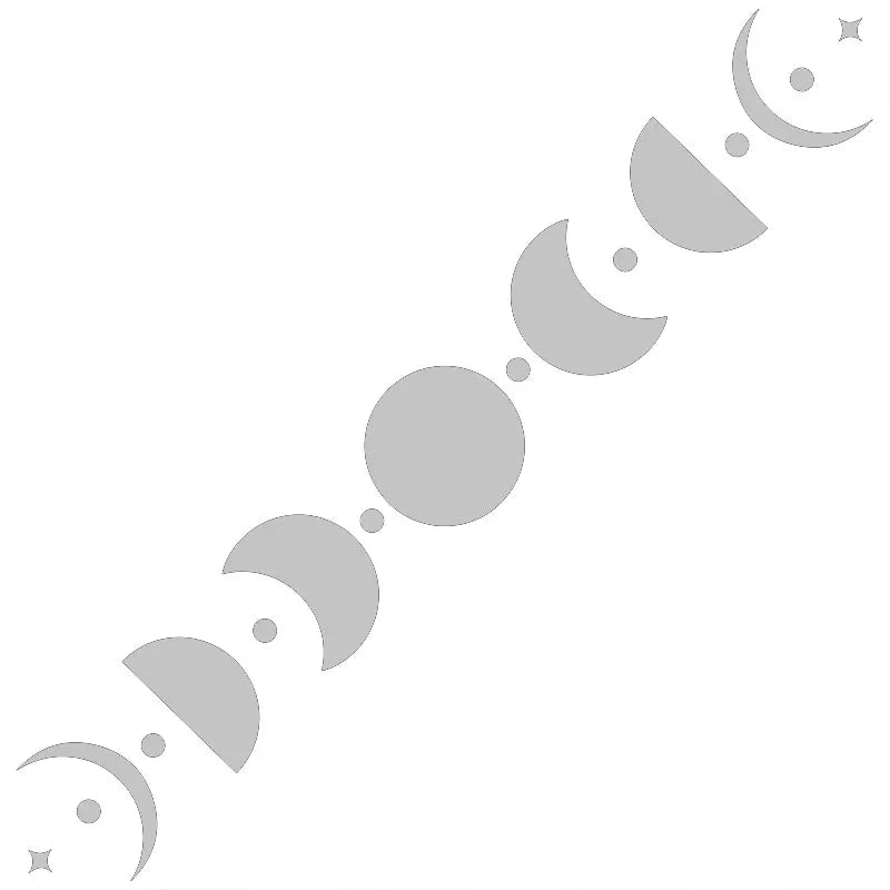 50CM Car Sticker Moon Phase Line Row Stars Rear Glass Mystery Witch Stickers Windshield Banner Decoration Vinyl Decals (ONLINE ORDER ONLY)