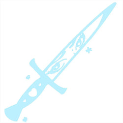 Kawaii Anime Eyes Knife Car Sticker Decoration Auto Parts Window Laptop Stickers Cartoon Senpai Dagger Waterproof Vinyl Decals (ONLINE ORDER ONLY)