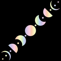 50CM Car Sticker Moon Phase Line Row Stars Rear Glass Mystery Witch Stickers Windshield Banner Decoration Vinyl Decals (ONLINE ORDER ONLY)