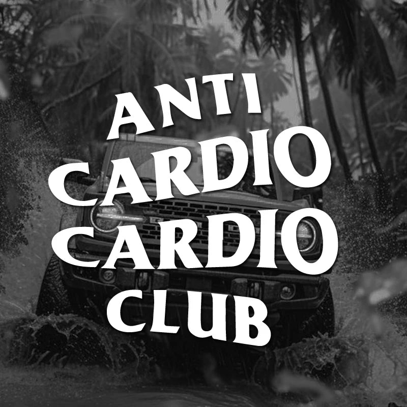 ANTI CARDIO CLUB stickers,Vinyl Decals For Cars, Trucks, Walls, Laptops, Windows, Motorcycles, Bumpers Or Crafts (ONLINE ORDER ONLY)