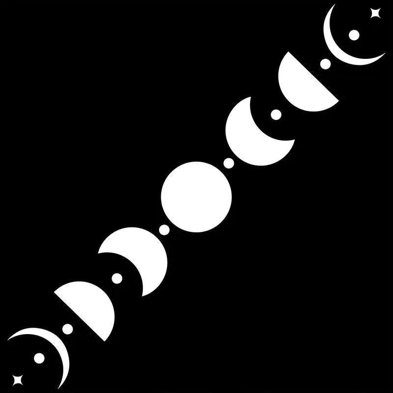 50CM Car Sticker Moon Phase Line Row Stars Rear Glass Mystery Witch Stickers Windshield Banner Decoration Vinyl Decals (ONLINE ORDER ONLY)