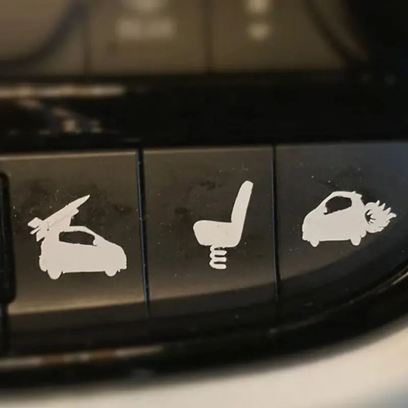 Universal Fit Car Sticker And Truck Vehicle White Blank Buttons The Car Interior  Decoration Die Cutting  Vinyl Decals (ONLINE ORDER ONLY)