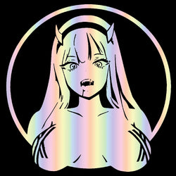 Zero Two ECCHI | Darling In The | FRANXX Car Sticker Sexy The Devil Anime Beautiful Girl Stickers Auto Parts Window Vinyl Decals (ONLINE ORDER ONLY)