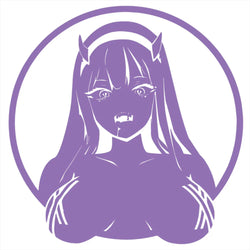 Zero Two ECCHI | Darling In The | FRANXX Car Sticker Sexy The Devil Anime Beautiful Girl Stickers Auto Parts Window Vinyl Decals (ONLINE ORDER ONLY)