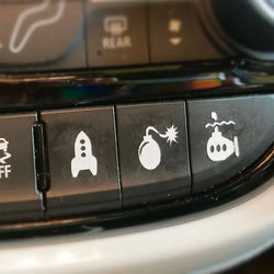 Universal Fit Car Sticker And Truck Vehicle White Blank Buttons The Car Interior  Decoration Die Cutting  Vinyl Decals (ONLINE ORDER ONLY)