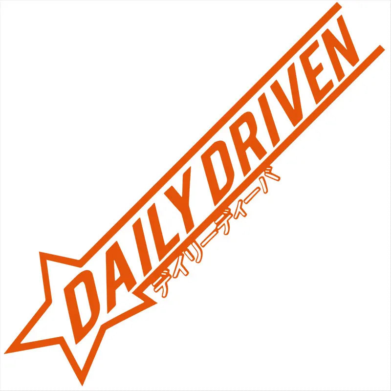 Daily Driver Car Sticker Personalized Creative Letters The Windshield Flag Graphics Low Profile JDM Decoration Vinyl Decals (ONLINE ORDER ONLY)