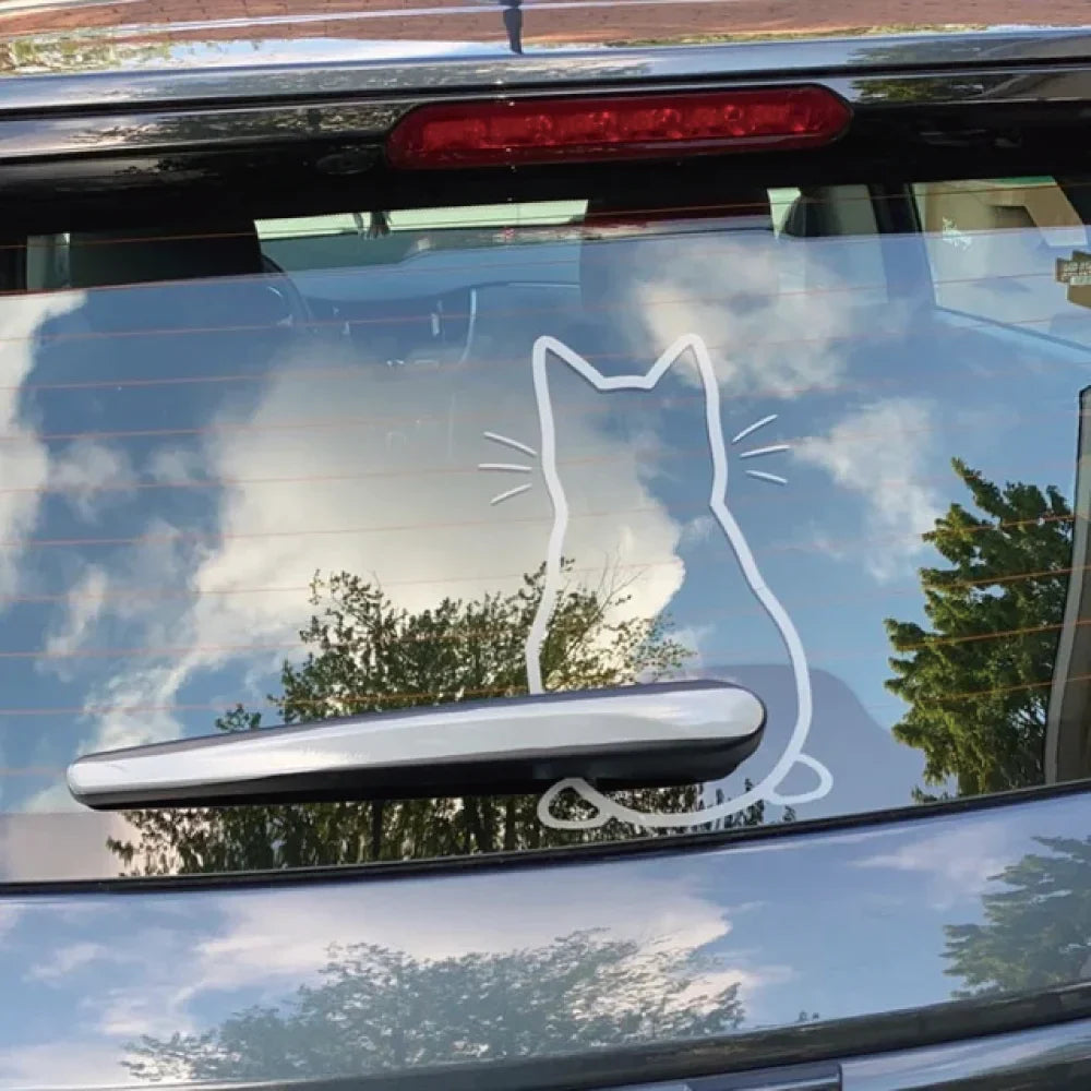 Kitty Cat Car Stickers Personalized Ecorative  Windshield Wiper Auto Parts After The File Glass Sticker Die Cutting Vinyl Decal (ONLINE ORDER ONLY)