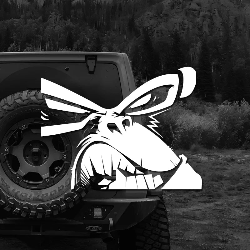 Ape face cartoon sticker,car stickers - For Cars, Trucks, Walls, Laptops, Windows, Motorcycles, Bumpers Or Crafts (ONLINE ORDER ONLY)