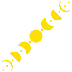 50CM Car Sticker Moon Phase Line Row Stars Rear Glass Mystery Witch Stickers Windshield Banner Decoration Vinyl Decals (ONLINE ORDER ONLY)