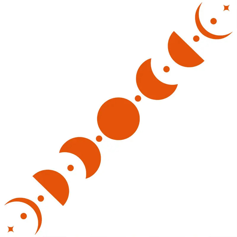 50CM Car Sticker Moon Phase Line Row Stars Rear Glass Mystery Witch Stickers Windshield Banner Decoration Vinyl Decals (ONLINE ORDER ONLY)