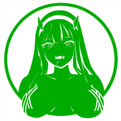Zero Two ECCHI | Darling In The | FRANXX Car Sticker Sexy The Devil Anime Beautiful Girl Stickers Auto Parts Window Vinyl Decals (ONLINE ORDER ONLY)