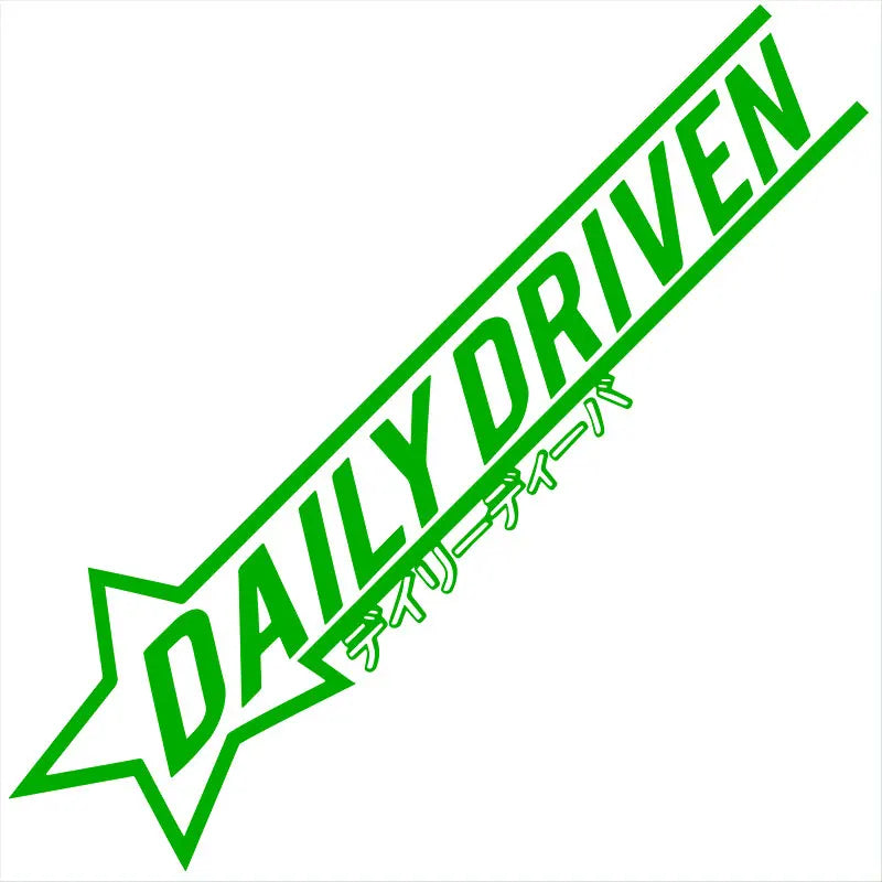 Daily Driver Car Sticker Personalized Creative Letters The Windshield Flag Graphics Low Profile JDM Decoration Vinyl Decals (ONLINE ORDER ONLY)