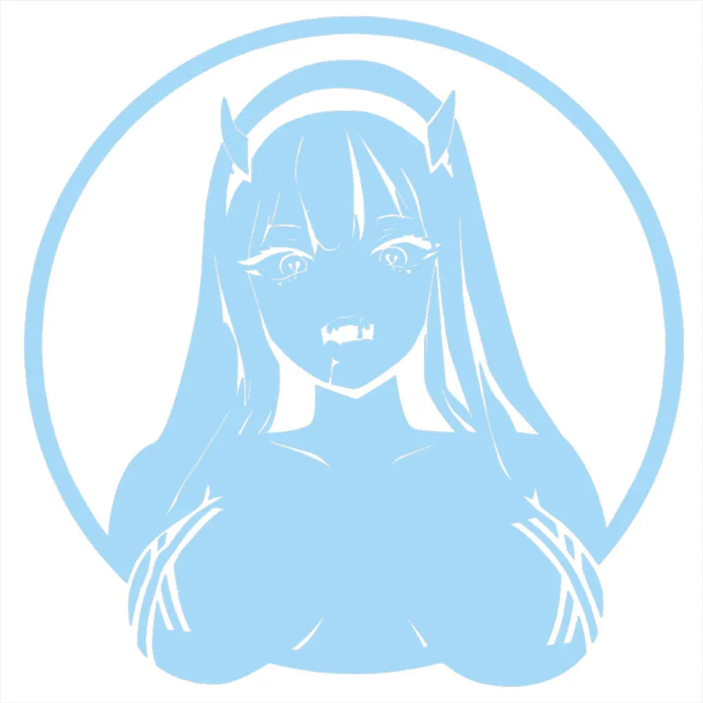 Zero Two ECCHI | Darling In The | FRANXX Car Sticker Sexy The Devil Anime Beautiful Girl Stickers Auto Parts Window Vinyl Decals (ONLINE ORDER ONLY)