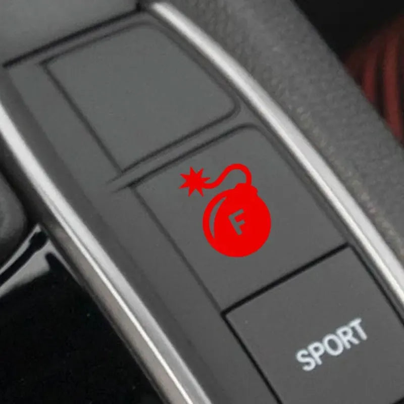 Set Of 6 Blank Button Car Sticker And Truck Vehicle White Blank Buttons The Car Interior  Decoration Die Cutting  Vinyl Decals (ONLINE ORDER ONLY)