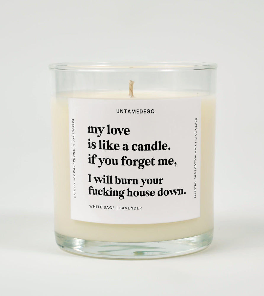 My Love Is Like A Candle Glass Candle (Online Order Only)