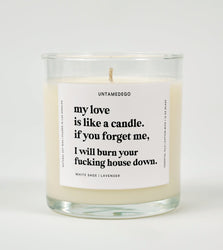 My Love Is Like A Candle Glass Candle (Online Order Only)