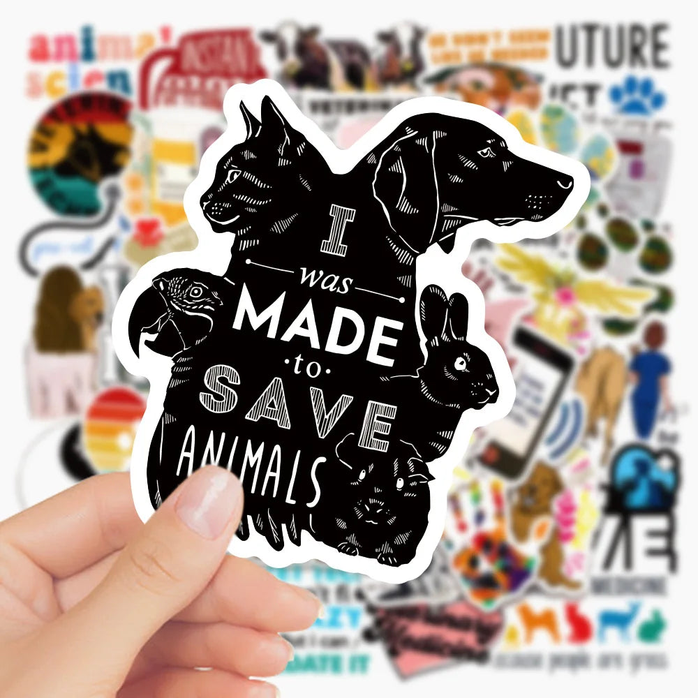 Cartoon Animal Stickers Pack - Laptop, Phone, Notebook, Wall Decor (Online Order Only)