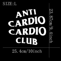 ANTI CARDIO CLUB stickers,Vinyl Decals For Cars, Trucks, Walls, Laptops, Windows, Motorcycles, Bumpers Or Crafts (ONLINE ORDER ONLY)