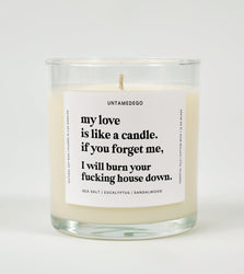My Love Is Like A Candle Glass Candle (Online Order Only)