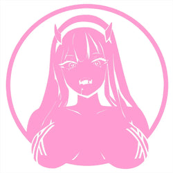 Zero Two ECCHI | Darling In The | FRANXX Car Sticker Sexy The Devil Anime Beautiful Girl Stickers Auto Parts Window Vinyl Decals (ONLINE ORDER ONLY)