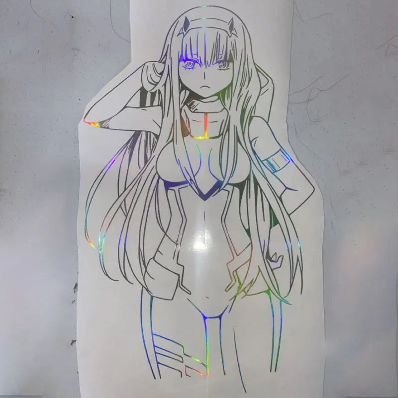 Girl Large Anime Car Sticker Sexy Girl Whole Body  Decoration Sticker Prevent Bask In Waterproof  PVC Vinyl Decals (ONLINE ORDER ONLY)