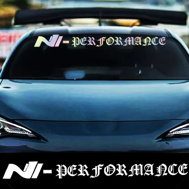 N Performance Car Sticker Windshield Shape I30N Nthusiast CD 109DB Character Sports Style Letters Stickers Vinyl Decals (ONLINE ORDER ONLY)