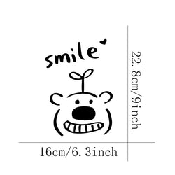 Smiling Bear Cartoon Sticker Car Sticker  Vinyl Decals - For Cars, Trucks, Walls, Laptops, Windows, Motorcycles, Bumpers (ONLINE ORDER ONLY)