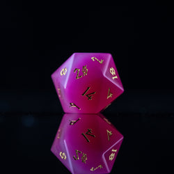 Pink Agate Stone Dice Set (ONLINE ORDER ONLY)