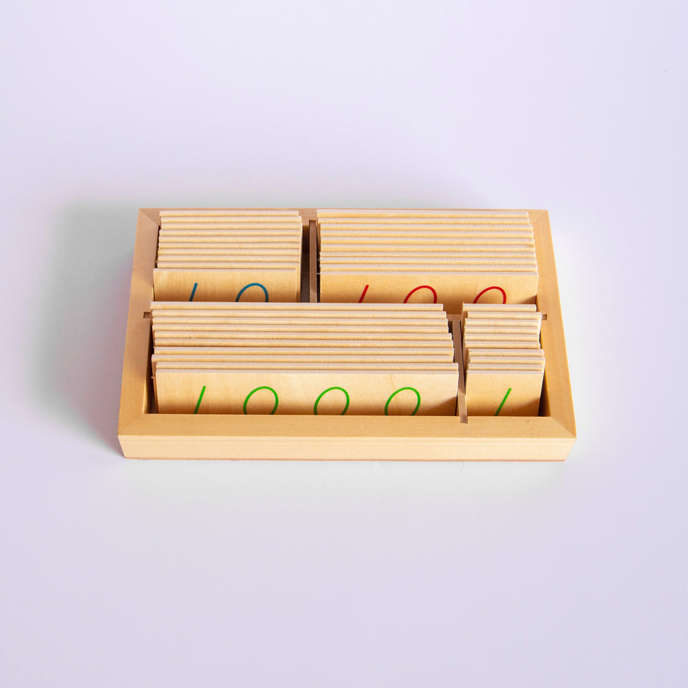 Small Wood Number Cards & Box 0-9000 (ONLINE ORDER ONLY)