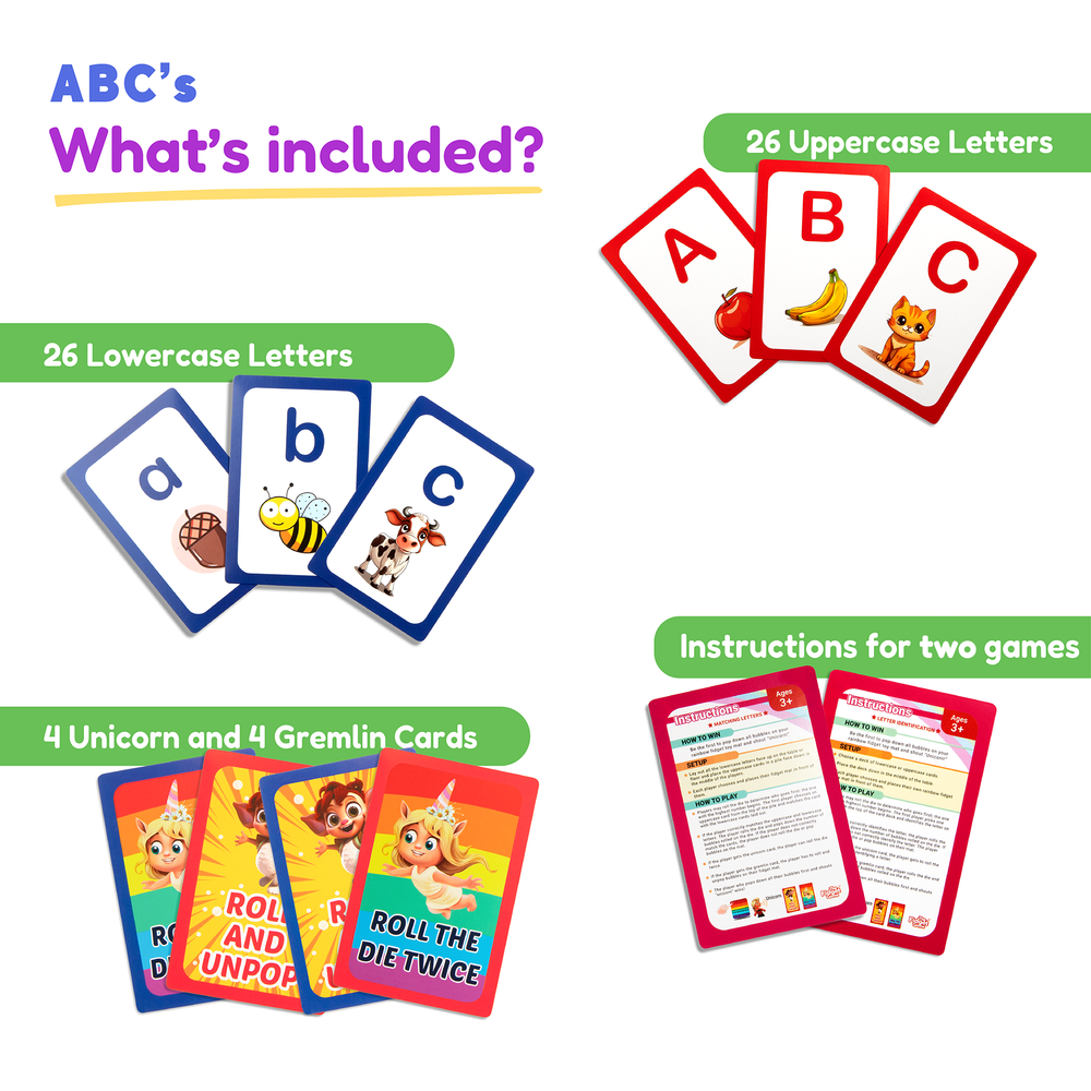 ABC: Learn Uppercase & Lowercase Letters Card Pack (Online Order Only)