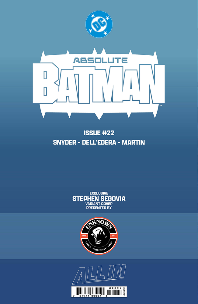 [FOIL] ABSOLUTE BATMAN #22 STEPHEN SEGOVIA EXCLUSIVE VIRGIN VAR (07/08/2026) (ONLINE ORDER ONLY)