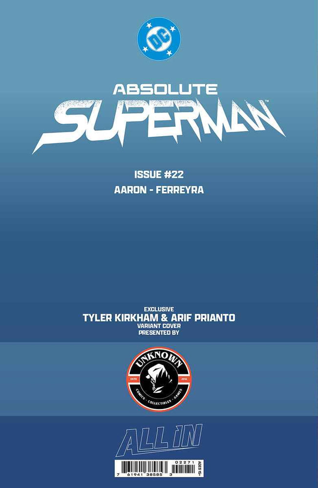ABSOLUTE SUPERMAN #22 TYLER KIRKHAM BATTLE DAMAGED VIRGIN VAR (08/05/2026)