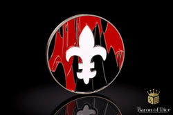 Fleur De Lis | Red | Wargaming & Datasheet Box | Baron's Coin��� Compatible (ONLINE ORDER ONLY)