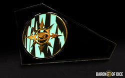 Eye of Chaos | Aquamarine | Metal Combat Gauge | Baron Coin™ Compatible