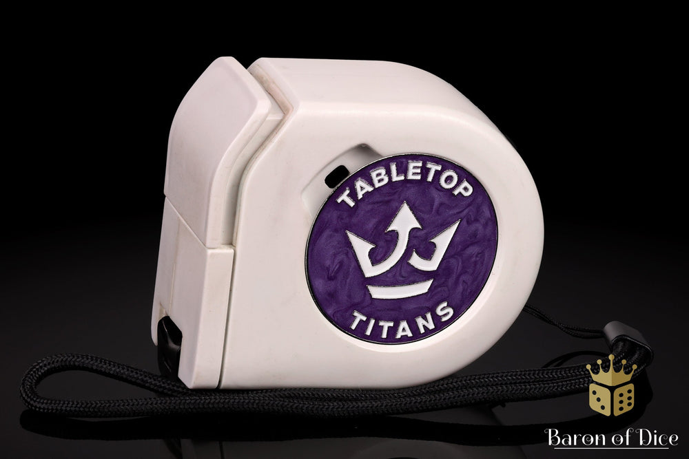 Tabletop Titans | Purple | Wargaming Tape Measure | Baron's Coin™ Compatible