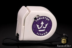 Tabletop Titans | Purple | Wargaming Tape Measure | Baron's Coin™ Compatible