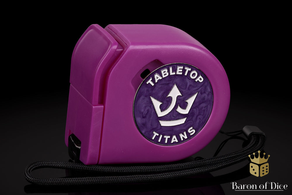 Tabletop Titans | Purple | Wargaming Tape Measure | Baron's Coin™ Compatible