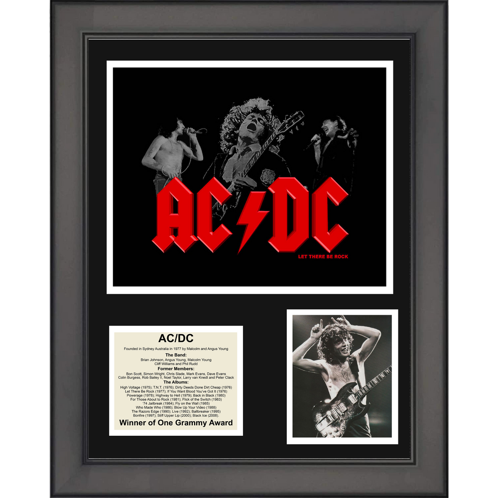 Framed ACDC 11"x14"Music Three Photo Collage (ONLINE ORDER ONLY)