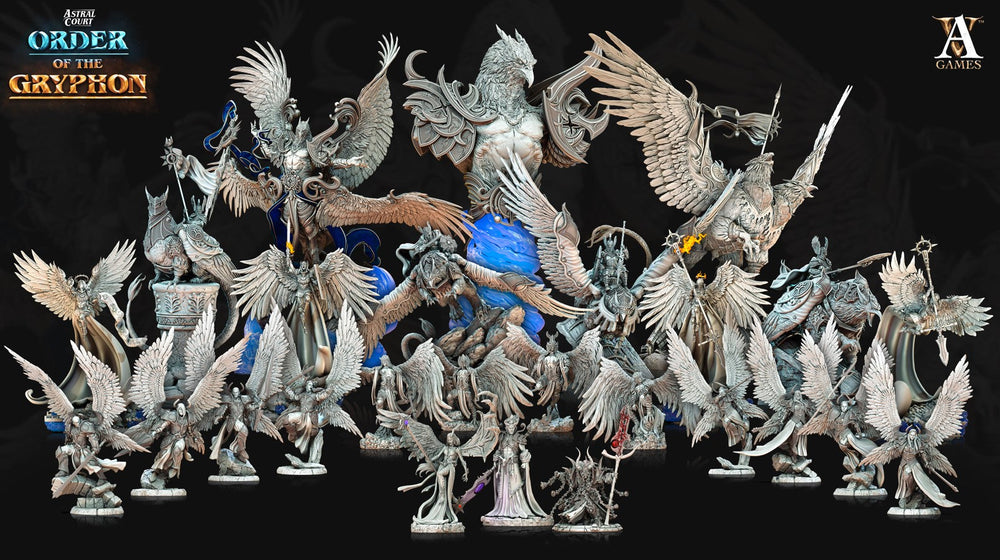 3D Printed Archvillain Games Aratiel the Golden Astral Court Order of the Gryphon 28 32mm D&D (Online Only)