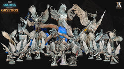 3D Printed Archvillain Games Astral Court Order of the Gryphon - Astral Gryphon Riders 28mm 32mm D&D (Online Only)