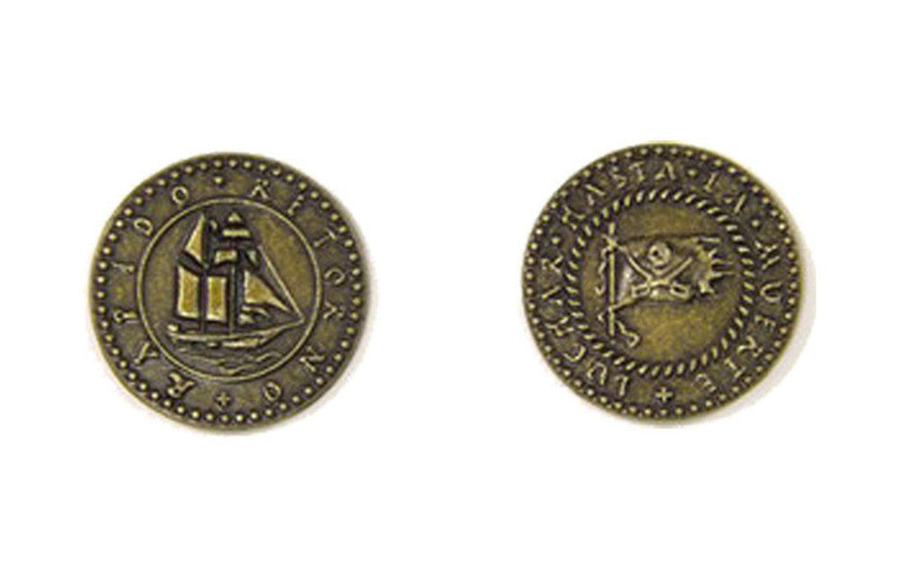 Pirate Ships Themed Gaming Coins - Medium 25mm (12-Pack) (ONLINE ORDER ONLY)