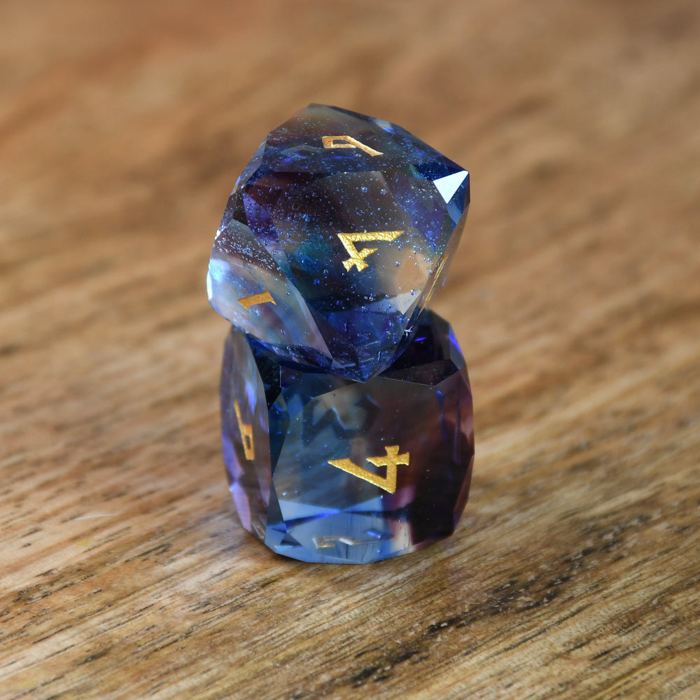Enchanted Waters Multifaceted Glass Dice Set (ONLINE ORDER ONLY)