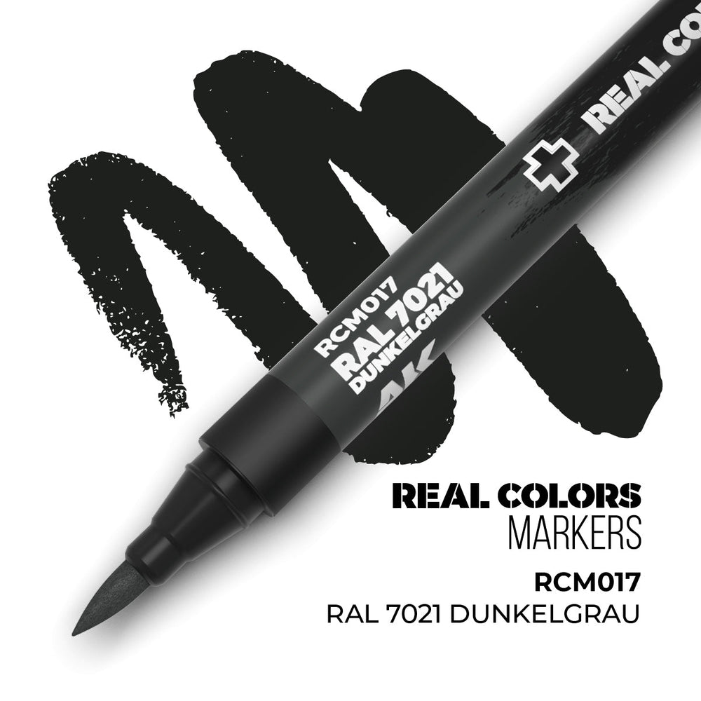 AK Interactive Markers: Real Color Markers - Ral 7021 Dunkelgrau