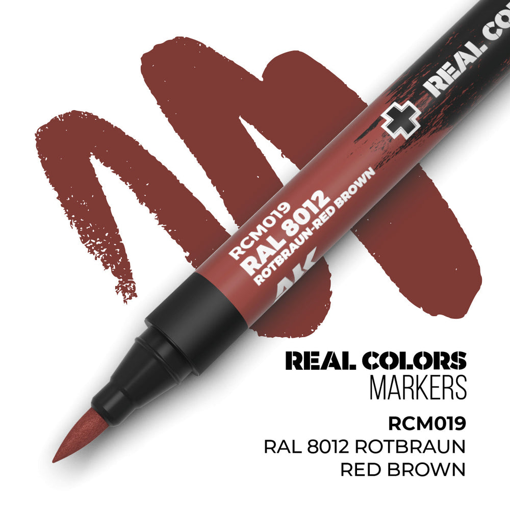 AK Interactive Markers: Real Color Markers - Ral 8012 Rotbraun-Red