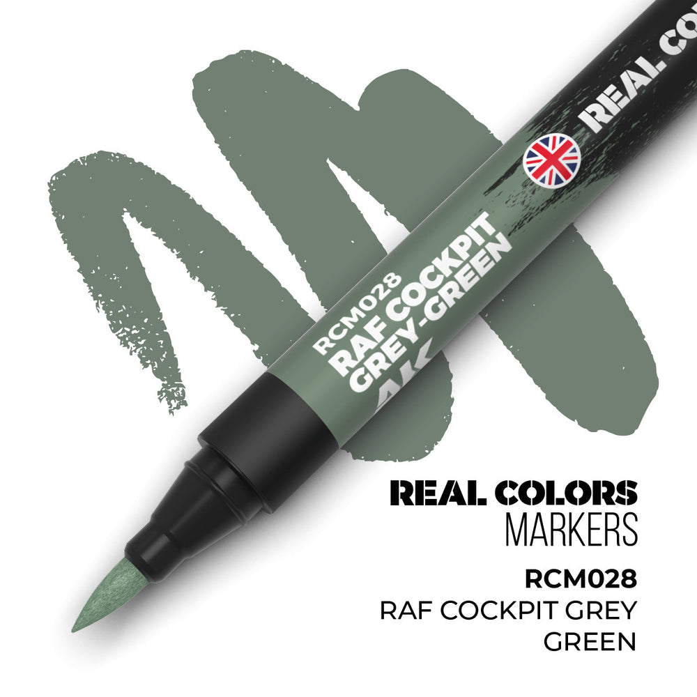 AK Interactive Markers: Real Color Markers - Raf Cockpit Grey-Green
