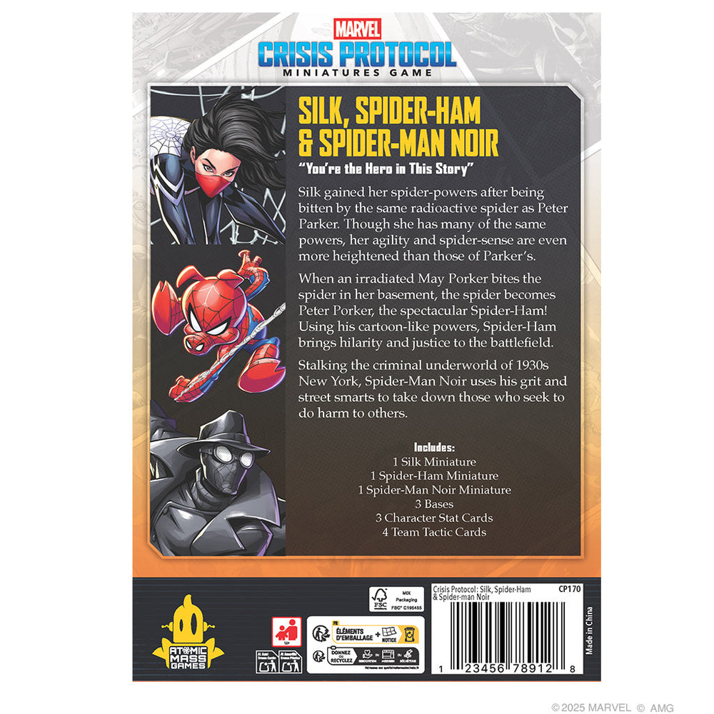 Marvel Crisis Protocol: Silk, Spider-Ham & Spider-Man Noir (ONLINE ORDER ONLY)