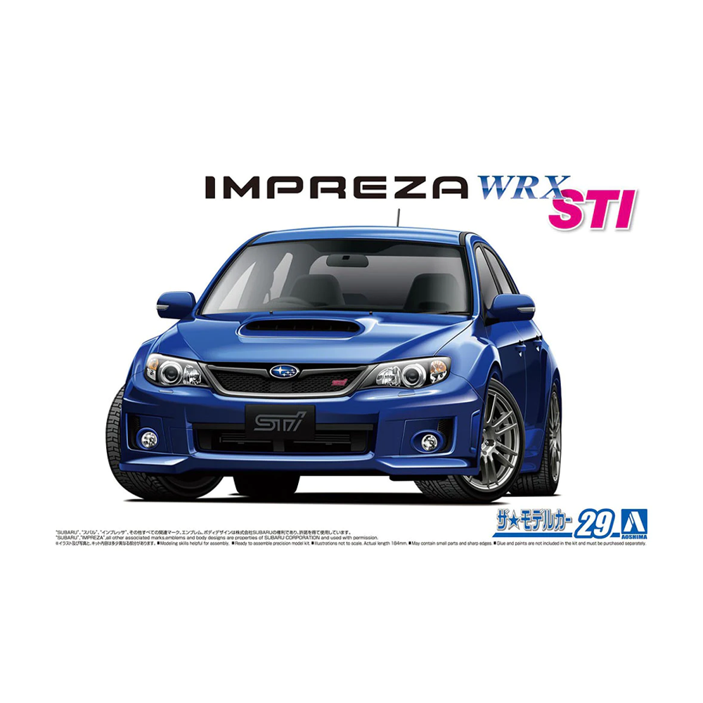 Aoshima: 1/24 SUBARU GRB IMPREZA WRX STI '10 Scale Model Kit #29 (ONLINE ORDER ONLY)